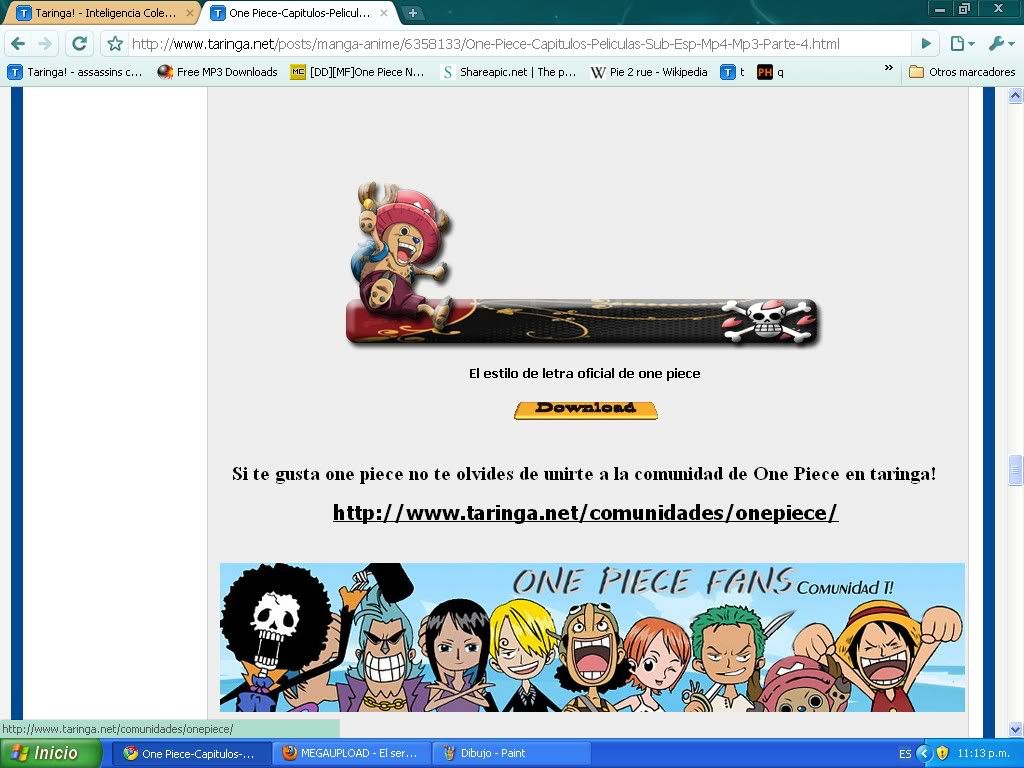 El font(estilo de letra) oficial de one piece para windows