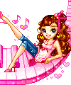 Beautiful adorable animated music doll girl pixel cute kess fille ragazza gif piano chichan Fräulein Pictures, Images and Photos