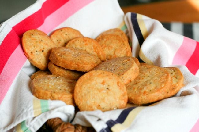 Parmesan Thyme Crackers~ Blooming on Bainbridge