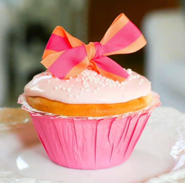 Twinkie Cupcakes with Pink Cherry Frosting