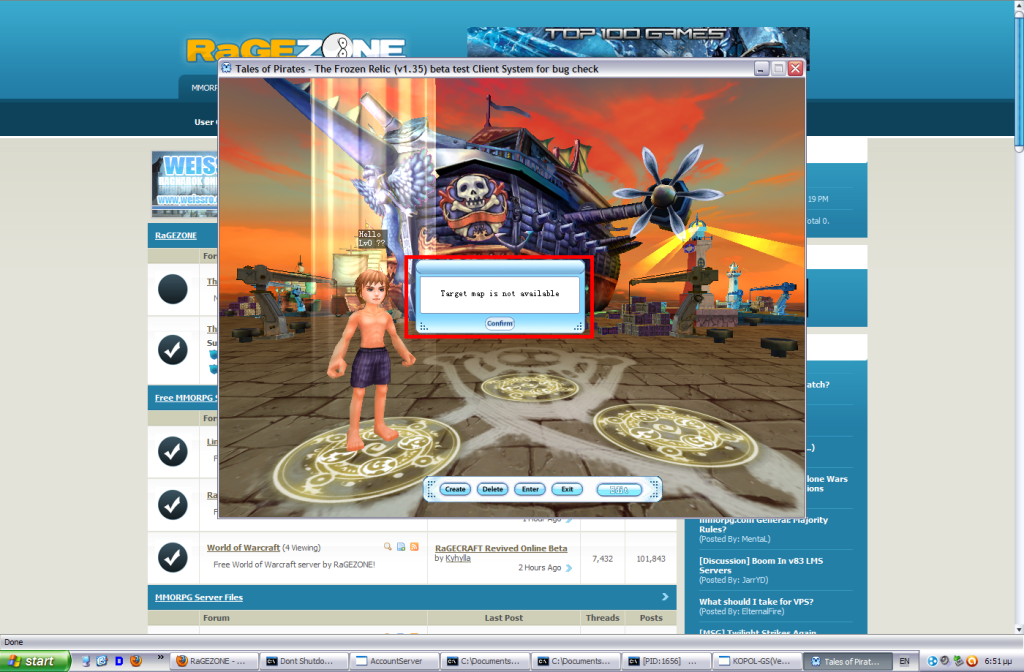 Target Map Is Not Available Problem Ragezone Mmo Development Community