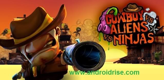 Cowboy vs. Ninjas vs. Aliens Android Game Download.