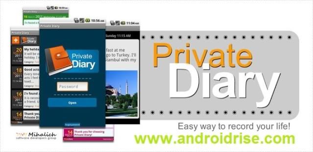 Private DIARY Android App Download,personal DIARY App.