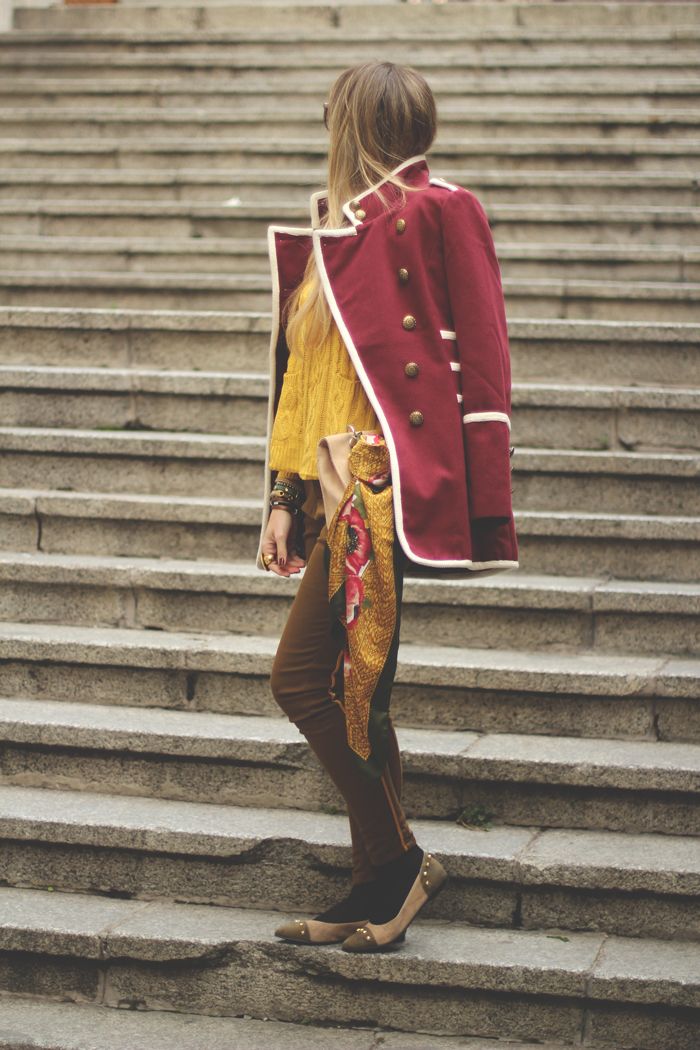 Burgundy coat La señorita, My Showroom, Priscila Betancort, Carlos Toun, Street Style, Aïta, jersey Mostaza, burgundy coat, fashion, fashion blogger, lovely pepa krack