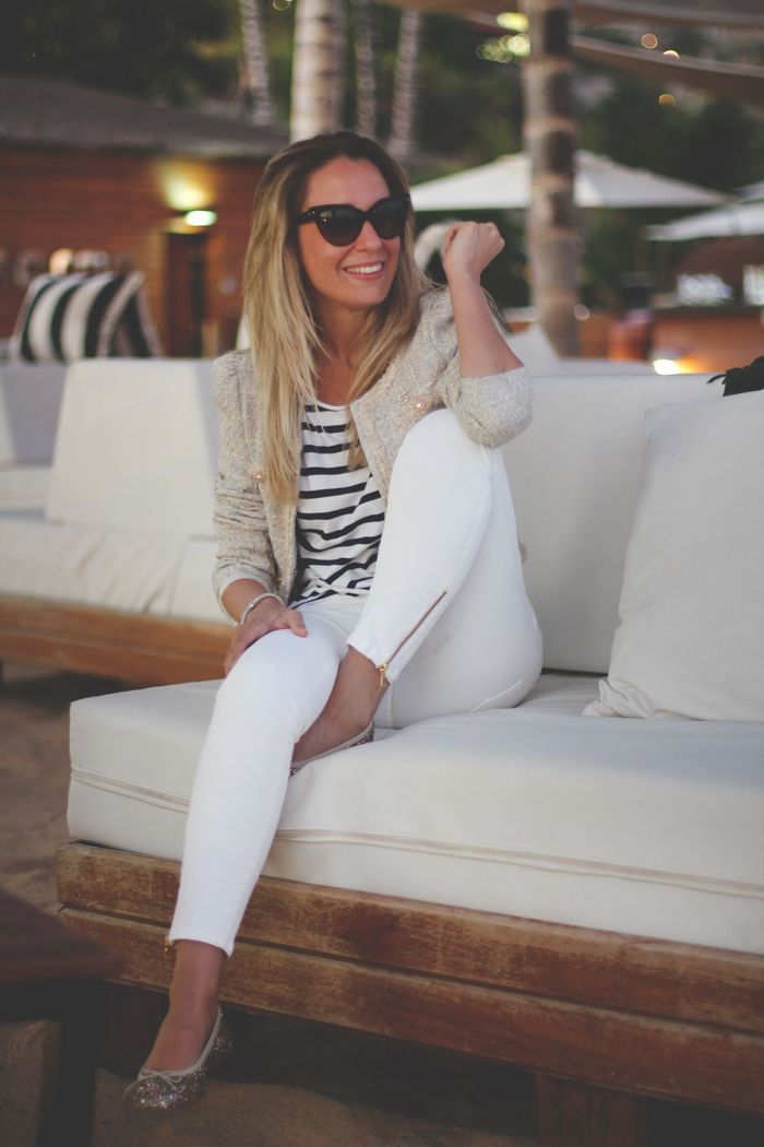 My Showroom Blog Zara, Pantalones blancos, Jeans, Anniel, Sarenza, camiseta rayas, dior mohotani, optifactory, queen's Wardrobe, Bimba y lola
