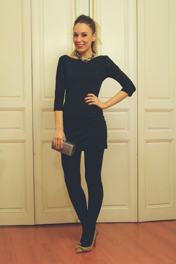 Celop punto My Showroom, Priscila Betancort, Carlos Toun, Black dress, vestido negro, vestido ajustado, labios rojos