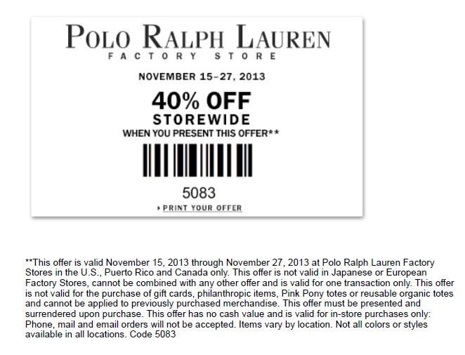 polo lauren coupon