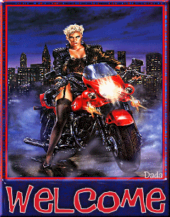 motorcycle girl Welcome  Willkommen bienvenue animated gif Pictures, Images and Photos